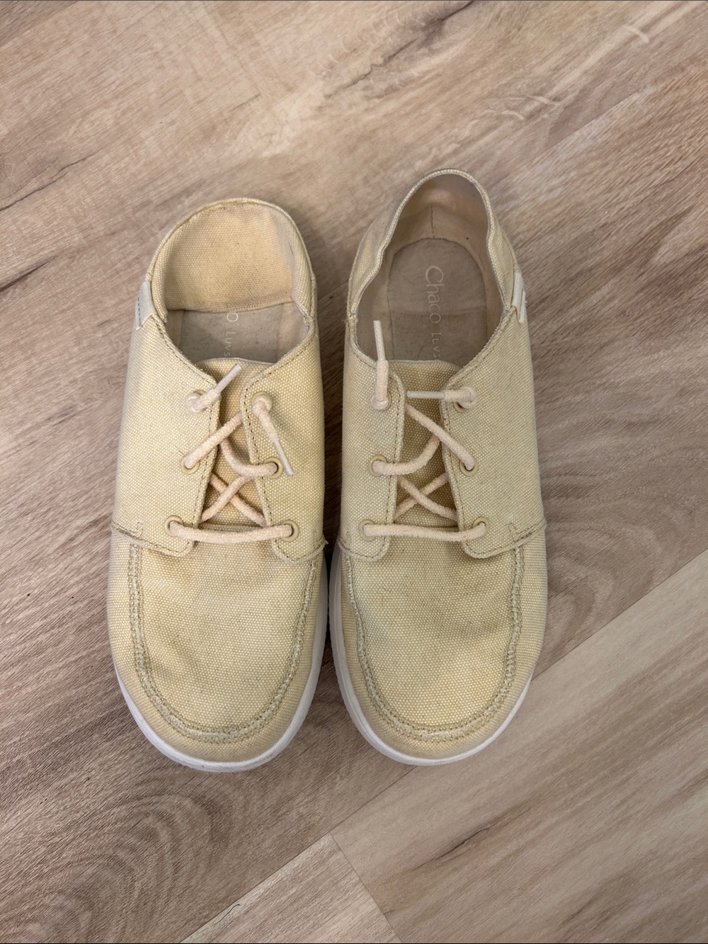 Chaco Women's Canvas Sneakers - Pale Yellow